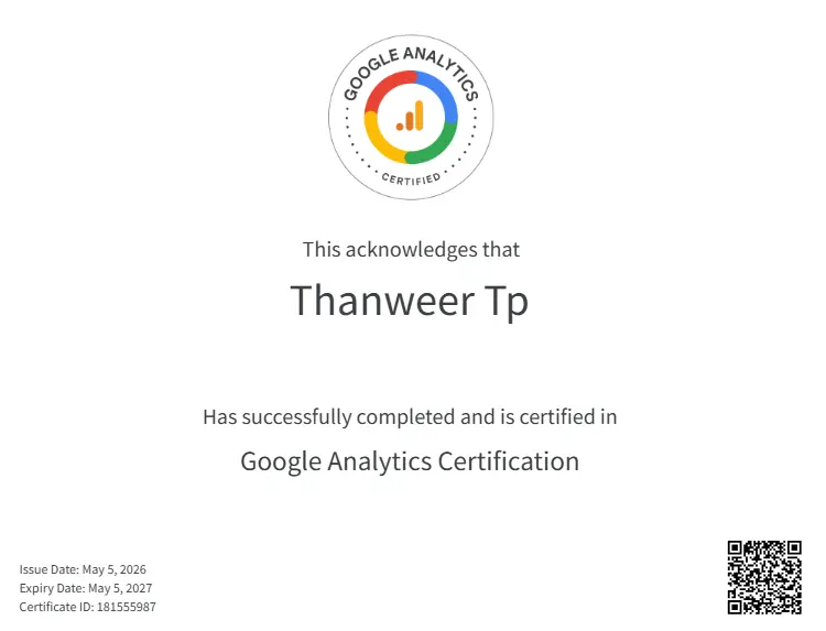 Google Analytics Certificate